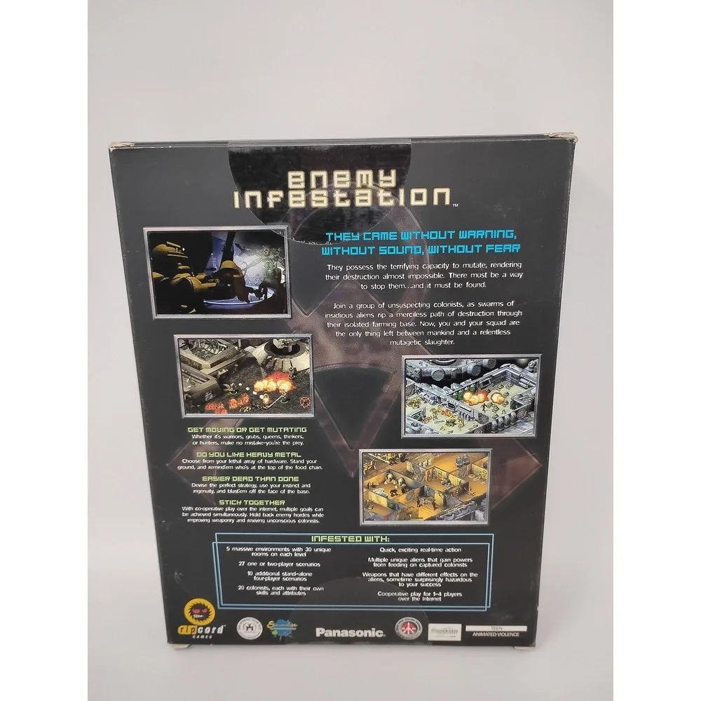 Enemy Infestation PC 1998 Strategy Game Panasonic Sealed Big Box Sci-Fi Retro